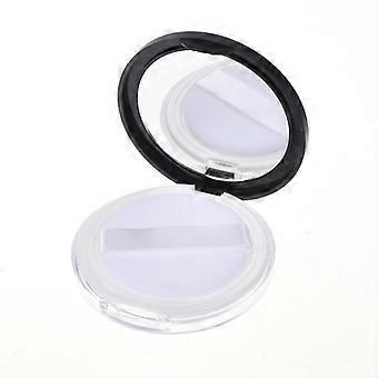 Tarro de plástico vacío portátil para polvos, 1 unidad, 3 g, ultrafino, con espejo y borla. Ideal para viajes y organización de cosméticos en el hogar.