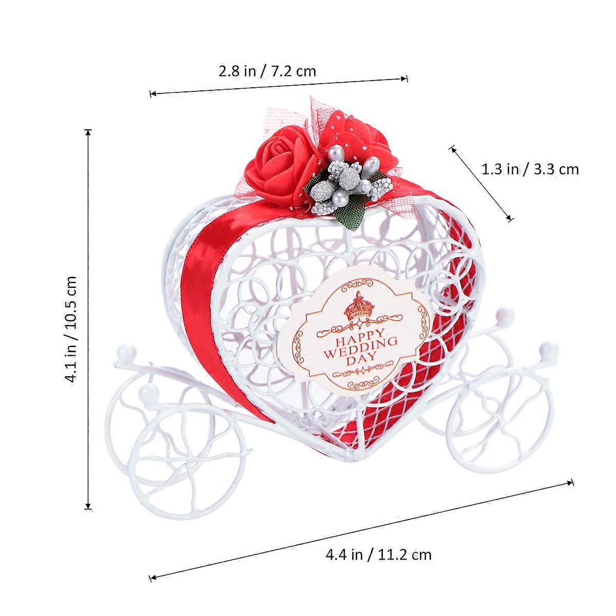 Wedding Candy Boxes Red 5Pcs Creative Pumpkin Carriage Candy Box