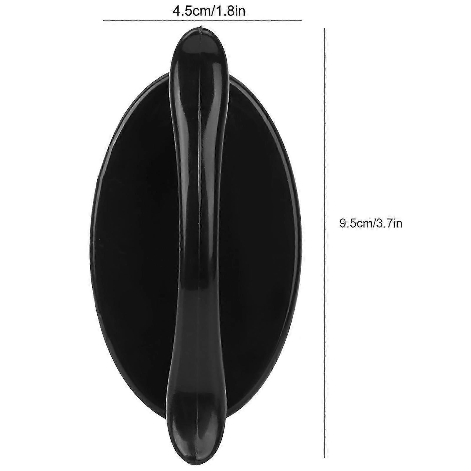 10Pcs Black ABS Self Stick Drawer Knobs 9.5x4.5cm Pull Handles