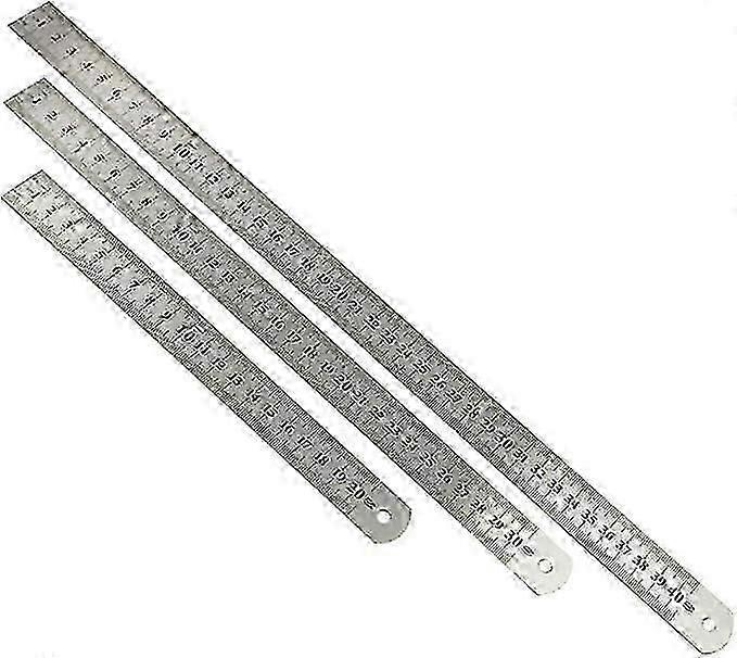 Durable Metal Straight Steel Ruler - Various Sizes