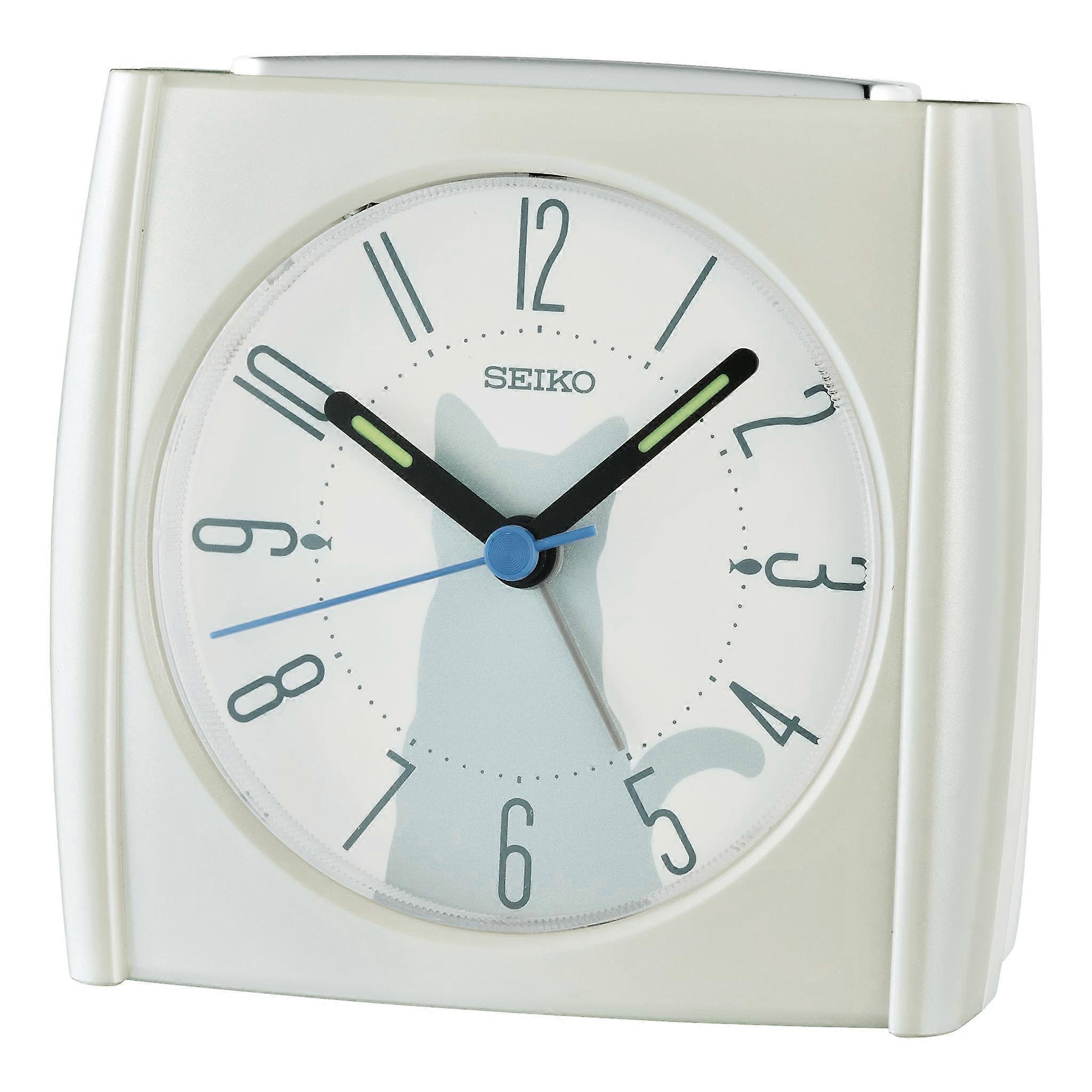 Seiko Beep Alarm Clock Silver 8.5cm QHE209W