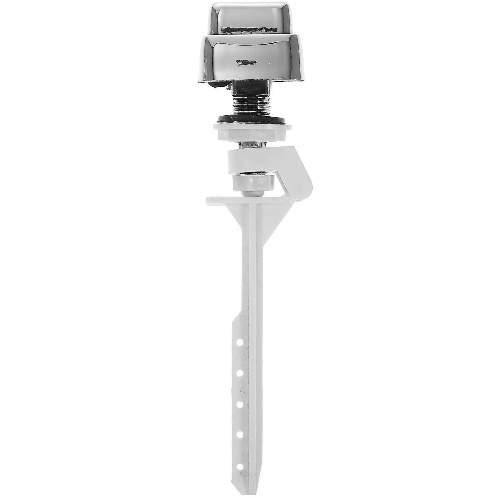 Silver Toilet Repairing Push Button Side Mount Push Button 4Pcs