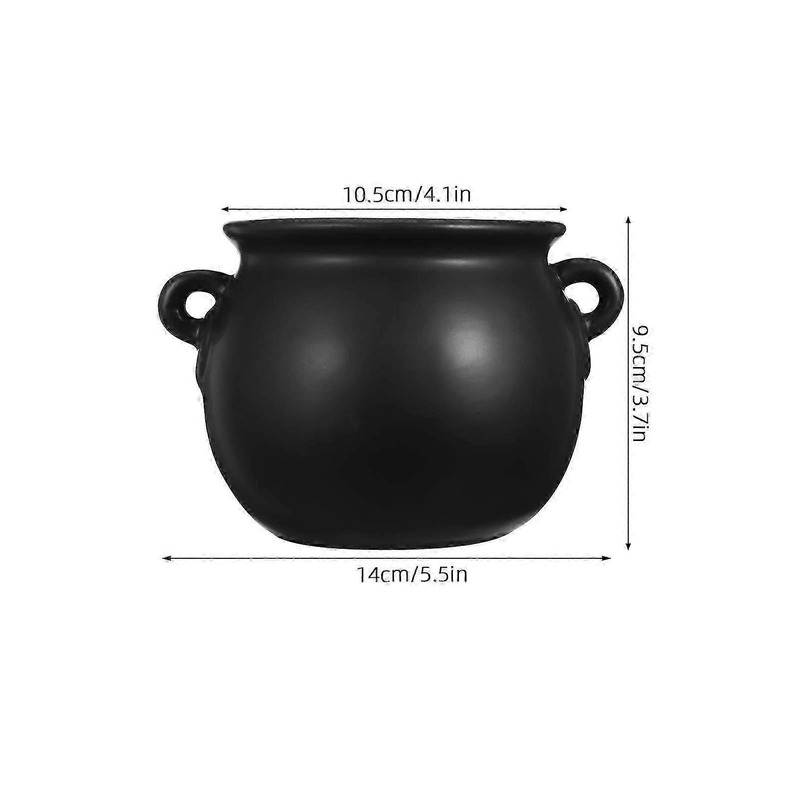 Halloween Storage Serving Dish Ceramic Witch Cauldron Candy Bowl