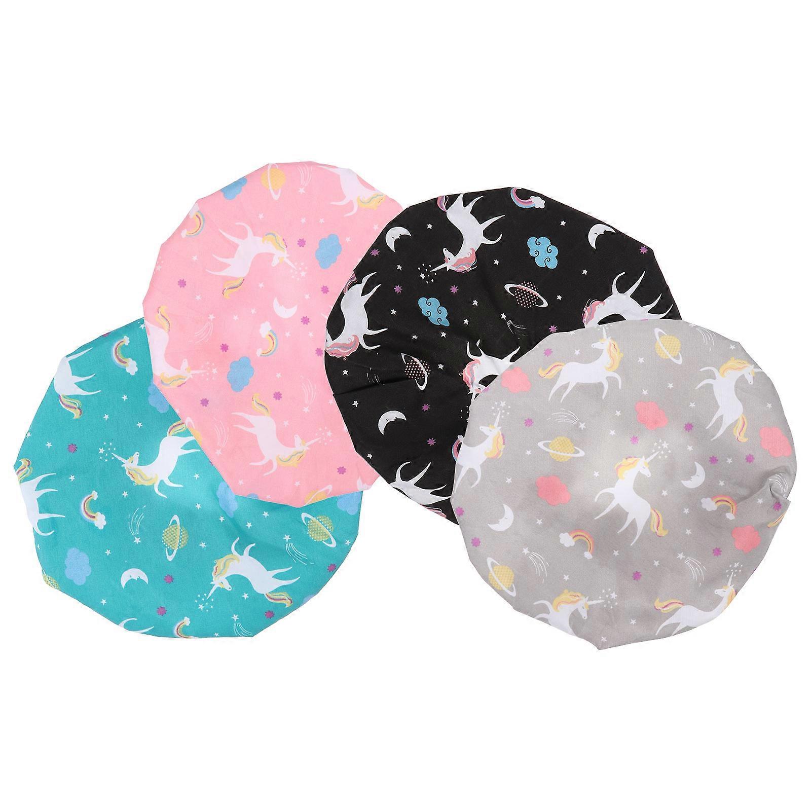 Thickened Bath Caps Eva Double-Layer Waterproof Cover for Bathing 4Pcs