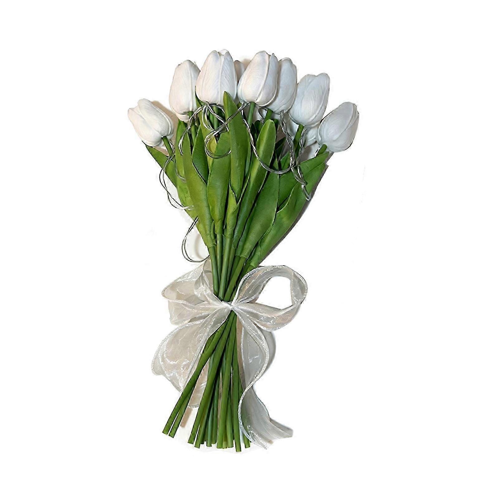 10Pcs LED Tulip Flower Warm Light