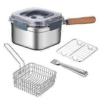 Frying Pan Outdoor Food Storage Box Portable Deep Fryer Steamer Gas Electric Cooking Pot Kitchen Utensils Ver