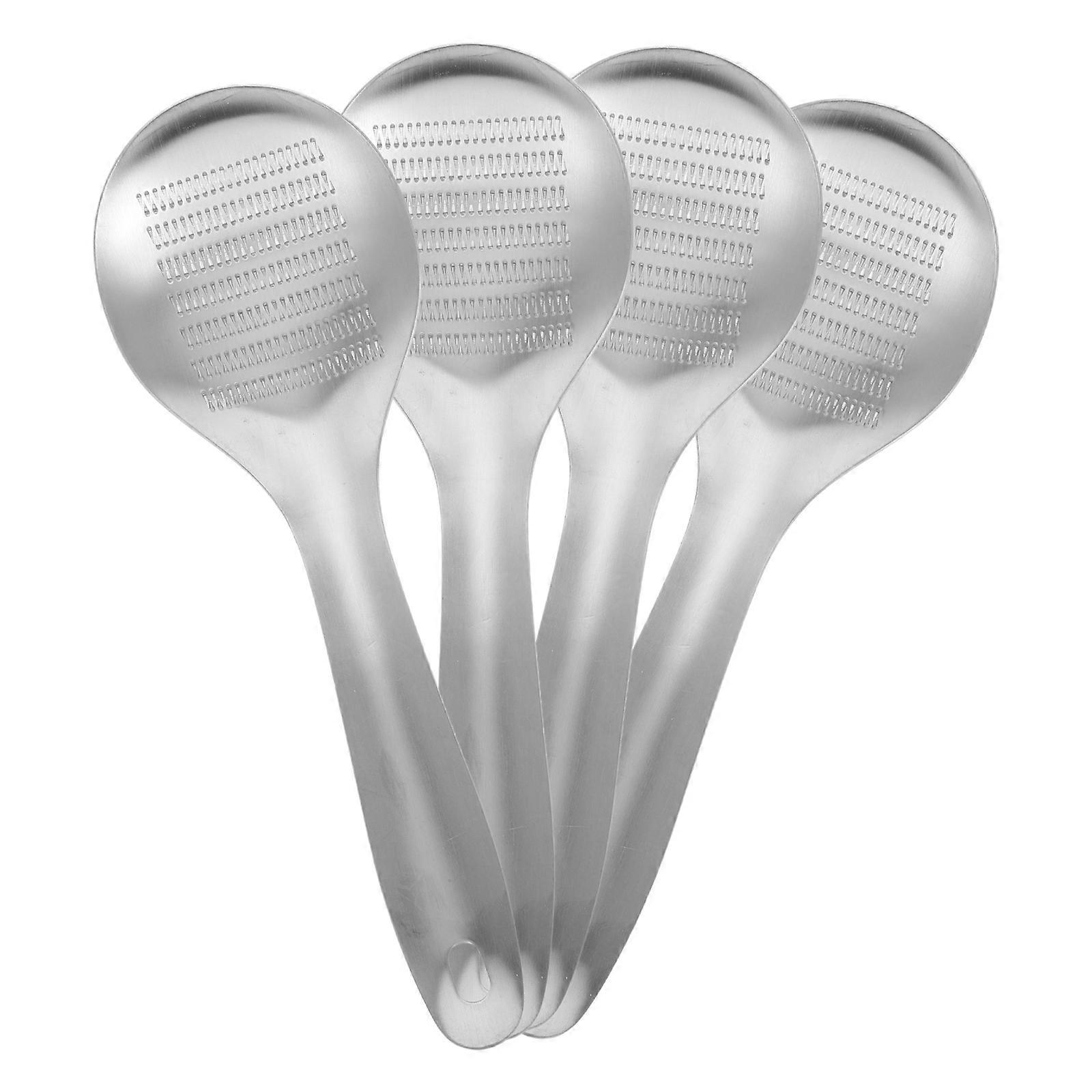Multifunctional Ginger Spoon for Kitchen Use 4Pcs Stainless Steel Set