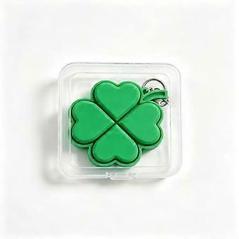 Four Leaf Clover Fidget Toy Keychain with Colorful Flashing Lights Durable Stress Relief Tool for Office Workers Daily Use