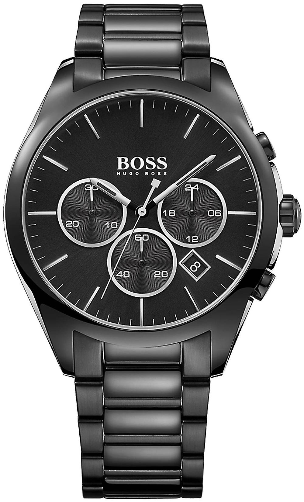 Hugo Boss onyx Quarz Analog Man Uhr mit Edelstahl Armband 1513365