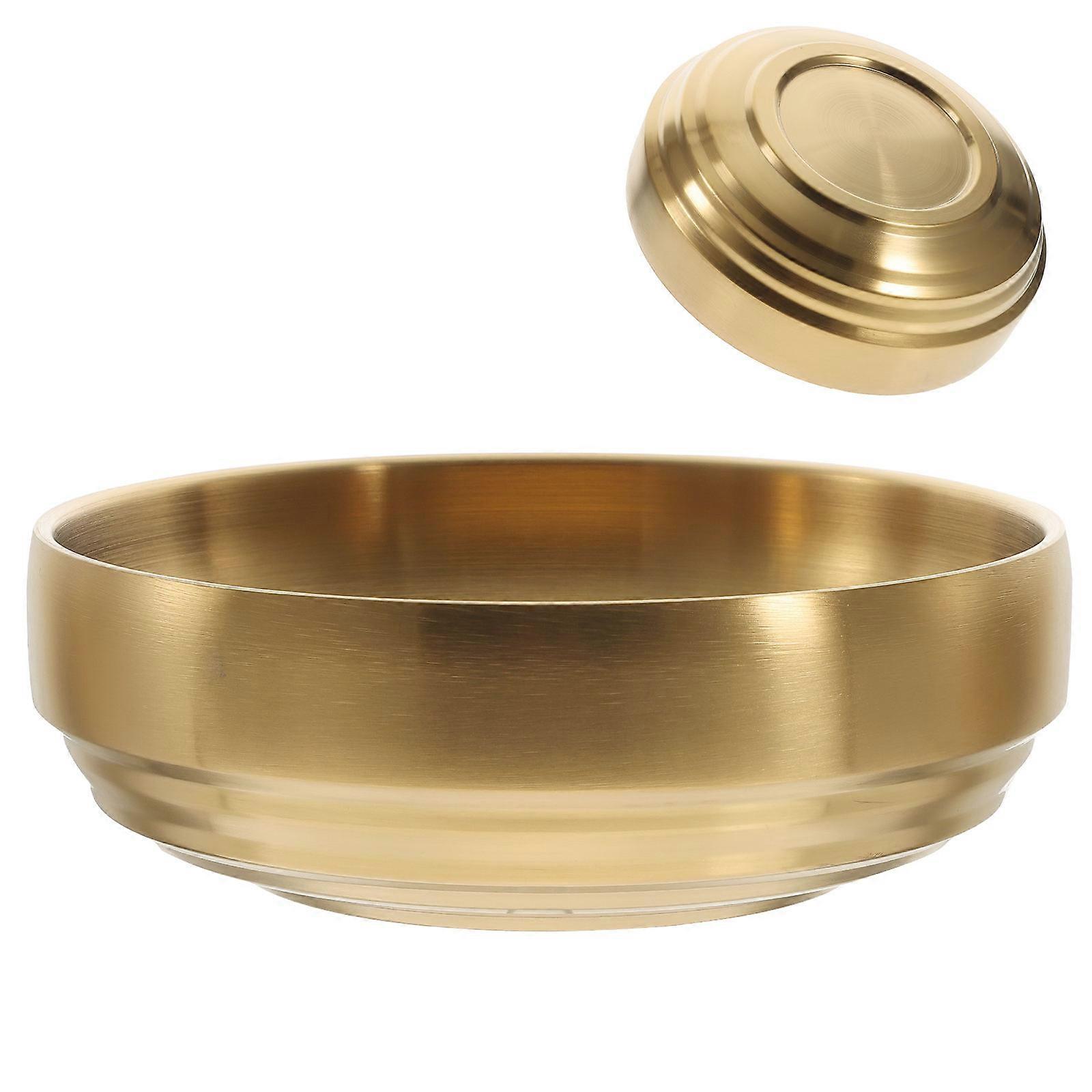 Golden Stainless Steel Serving Bowl for Multi-Function Use 2Pcs Set