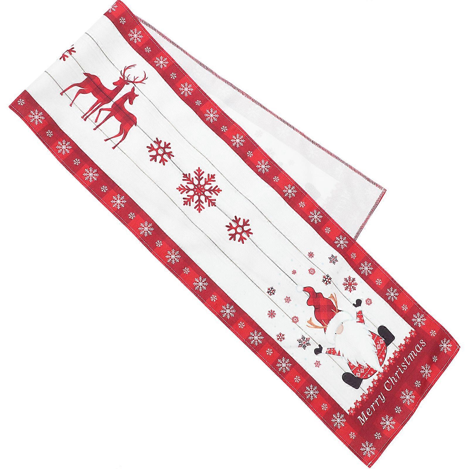 Christmas Style Table Runner Decorative Tablecloth for Dining Table 3Pcs