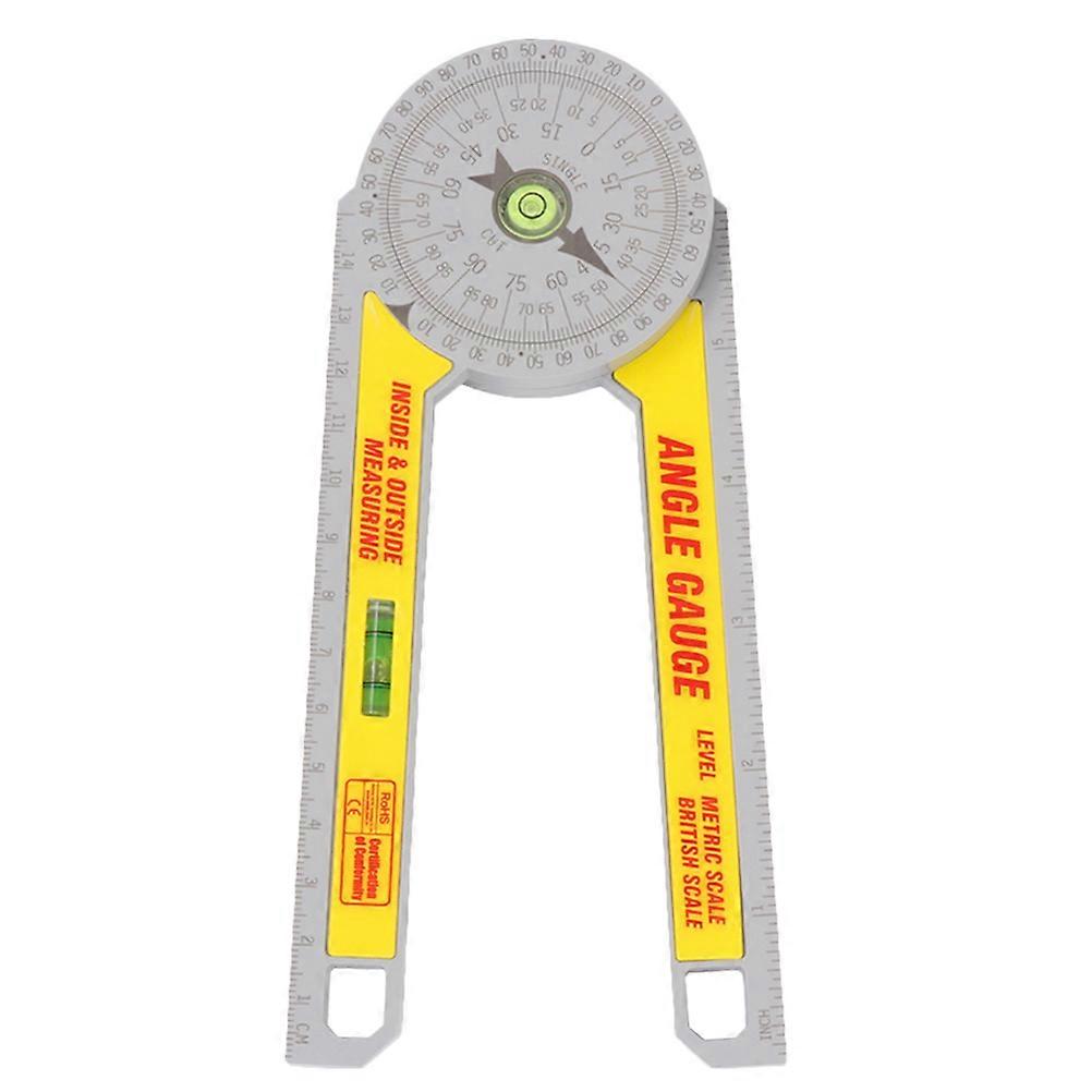 Yellow Angle Ruler Woodworking Protractor for Measuring 1Pcs Durable Tool