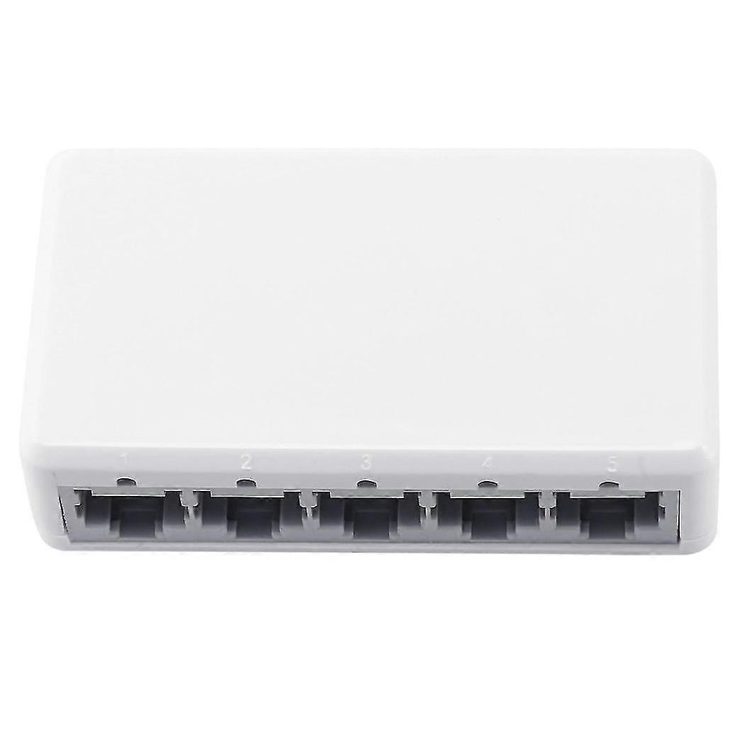 Ethernet Internet Splitter Hub Network Switch Computer 5 Ports 10/100mbps Eu Plug