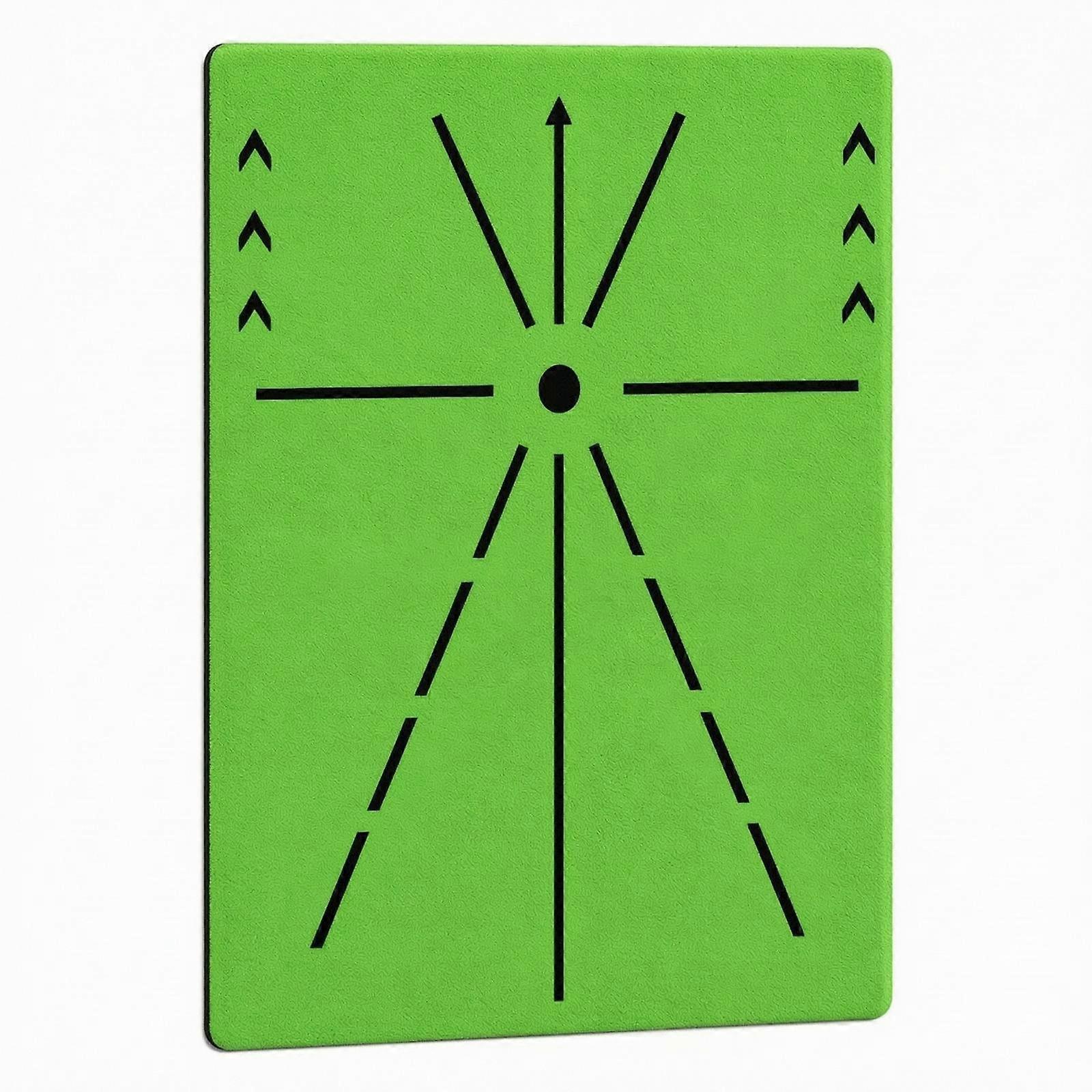 Golf Mat with Alignment Lines Shock-Absorbing Golf Mat with Alignment Aid
