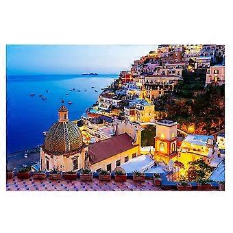 Dreamy Positano 1000 Piece Jigsaw Puzzle for Adults and Kids, Scenic Coastal Italy Family Game, Compact Finished Size
