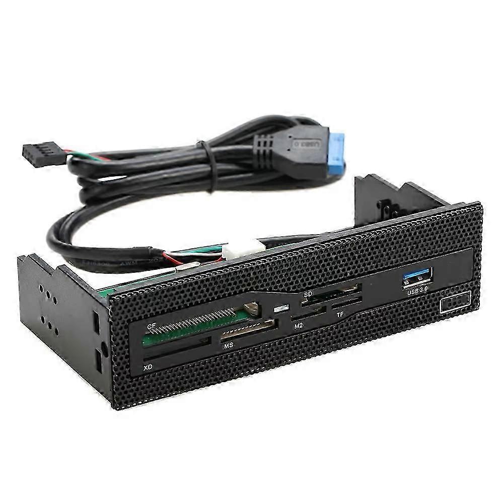 5.25In Internal Card Reader Media Multi-Function Dashboard PC Front Panel USB 3.0 Support CF XD MS M2 TF SD Card Reader-WHBYV
