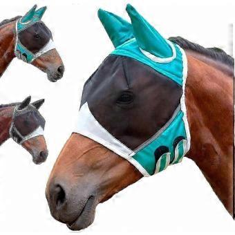 UV-Protected & Breathable Horse Fly Mask with Ears, Size Small 25-26