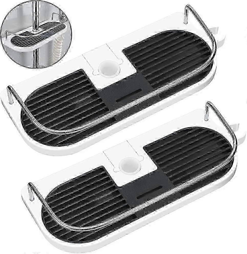 2Pcs No Drill Shower Shelf compatible with Shower Rod