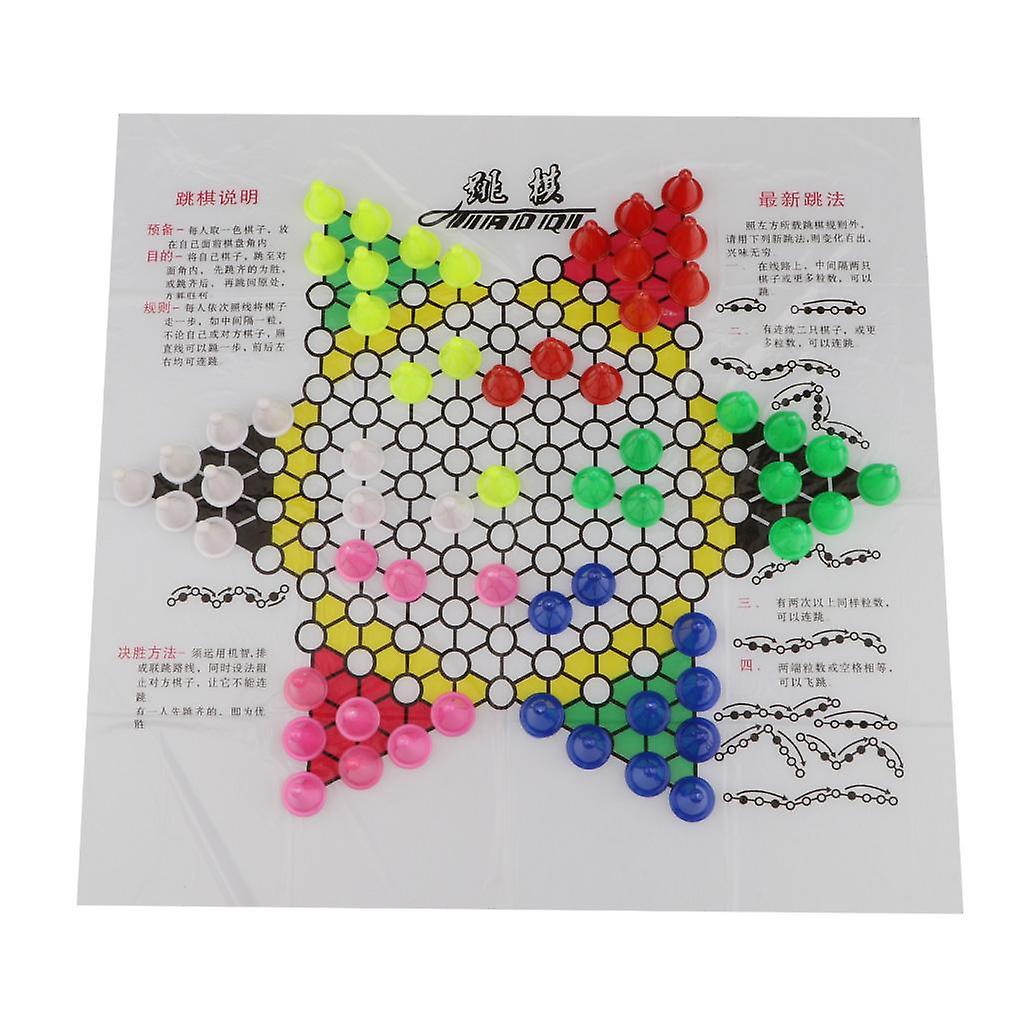Foldable Chinese Checkers Jumping Chess Chequers Classic Strategy Board Game