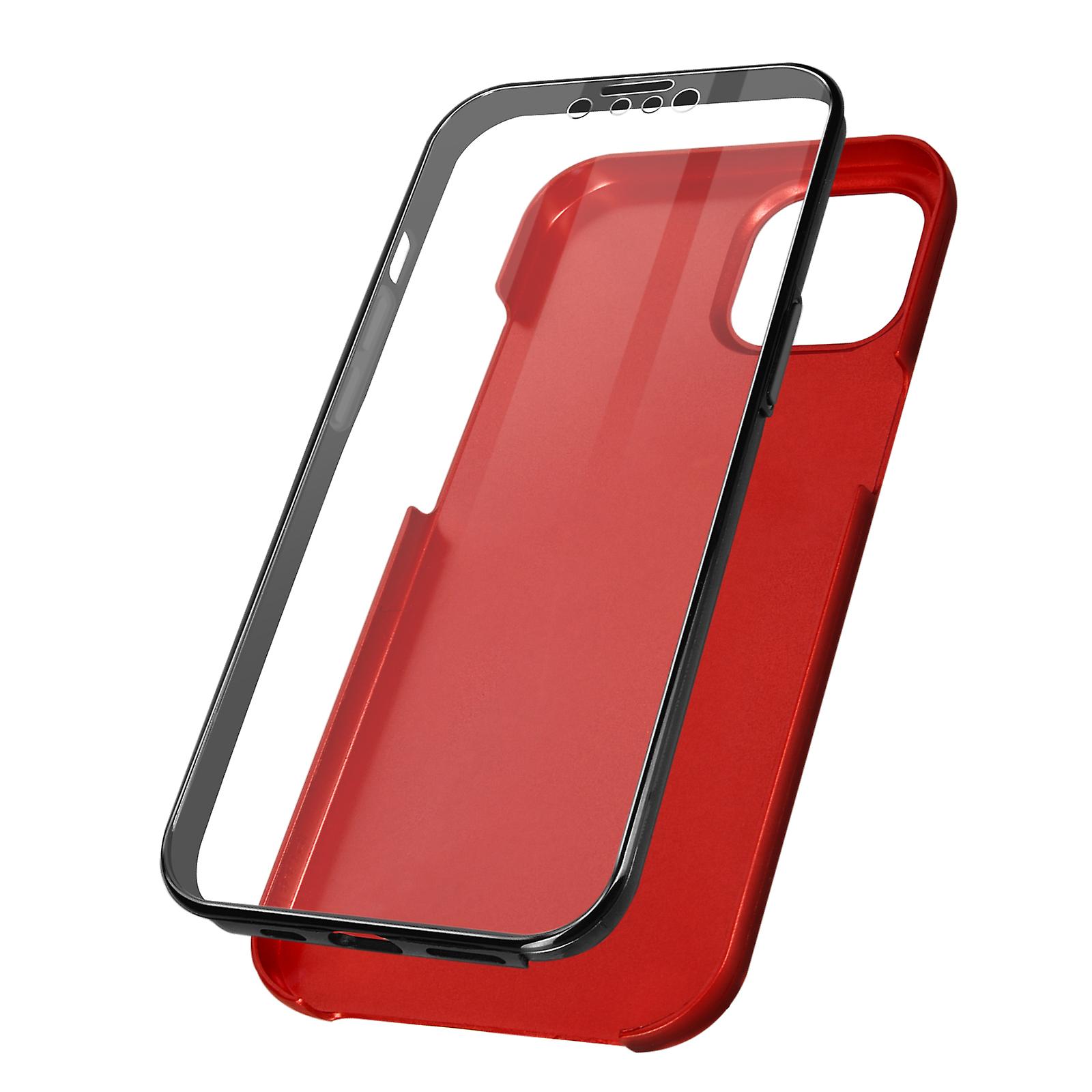 360 Case for iPhone 13 Pro Flexible Front & Rigid Back - Red