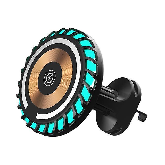 Rgb磁性车载手机支架Macsafe无线充电器汽车适用于Iphone 14 13三星通用手机支架G2x8