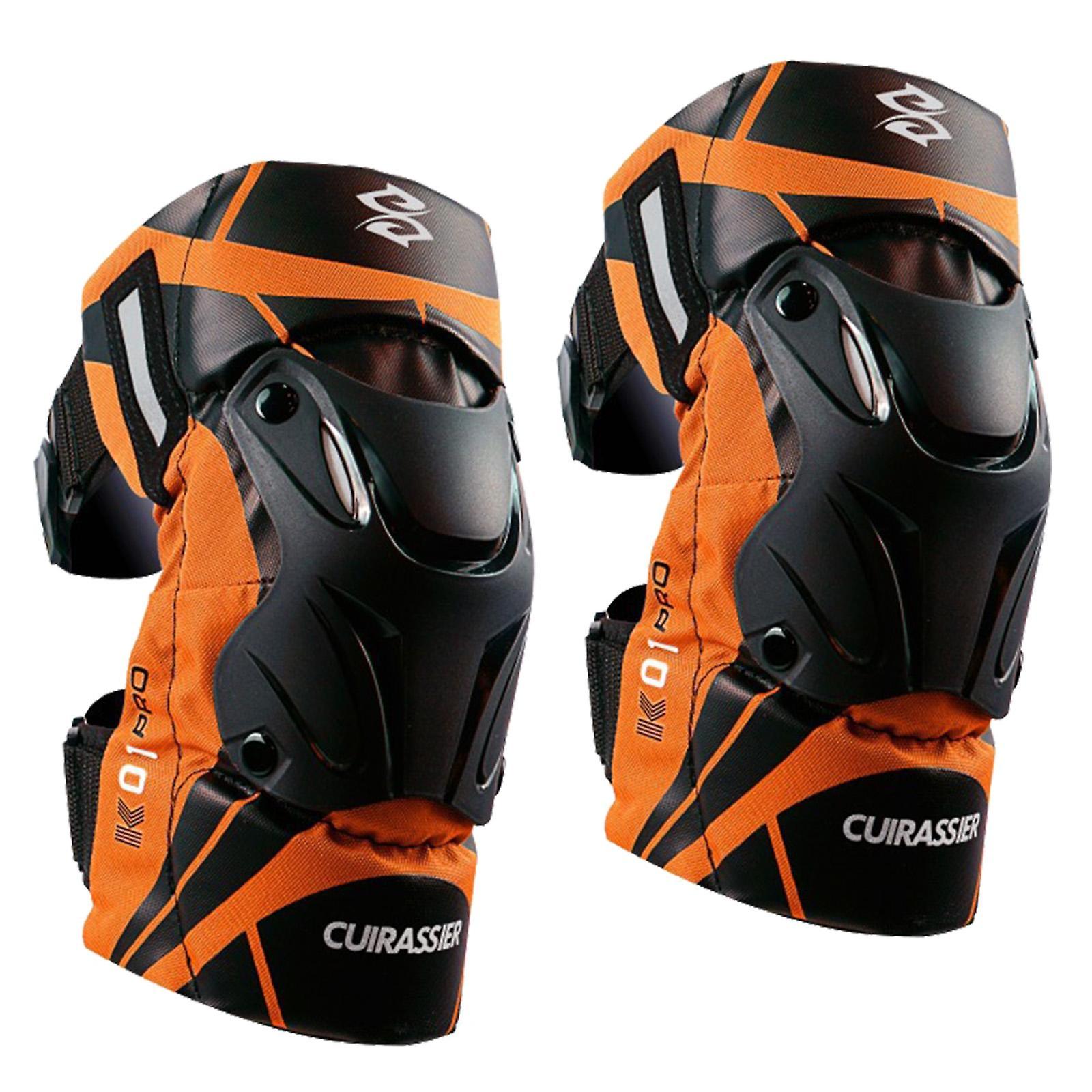 2xモトクロスレーシング用ニーパッドK01-3リフレクティブブラック