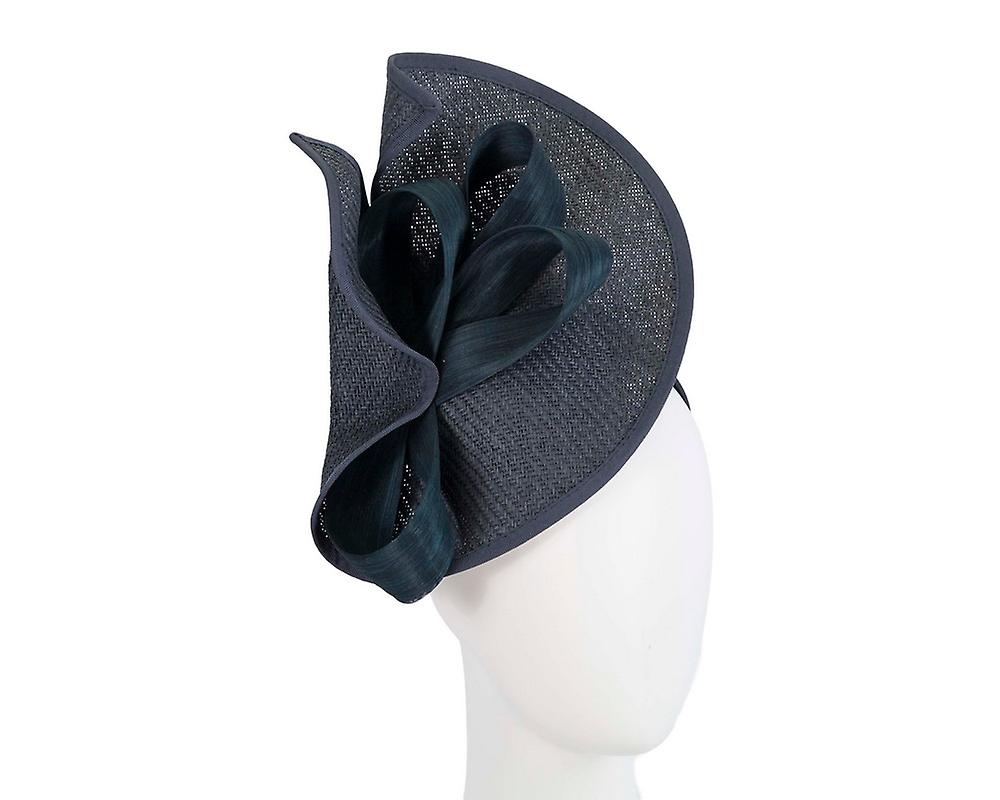 Large navy Fillies Collection racing fascinator with bow S235N
