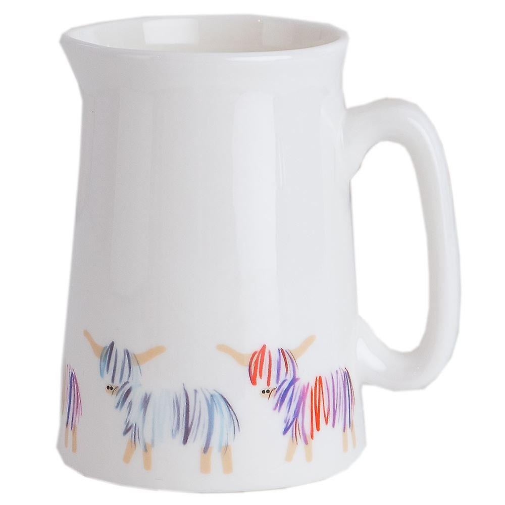Small Fine Bone China Jug by Hairy Coo NEEDS UPDATING
