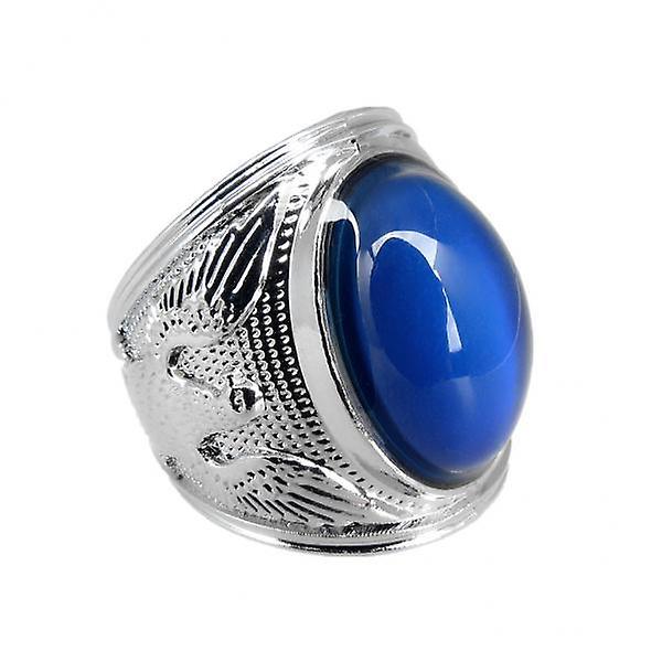 4xEagle Pattern Mood Ring Emotion Feeling Color Changing Gemstone Ring 21mm