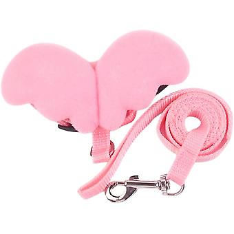 Adjustable Kitten Harness And Leash - Angel Wings Cat Leash (pink,s)