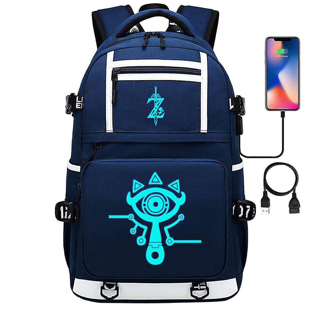 حقيبة ظهر زيلدا لينك للمراهقين والطلاب والرجال والنساء - حقيبة مدرسية ، حقيبة كتب مع منفذ شحن USB - حقائب سفر لاب توب كاجوال ، موتشيلا
