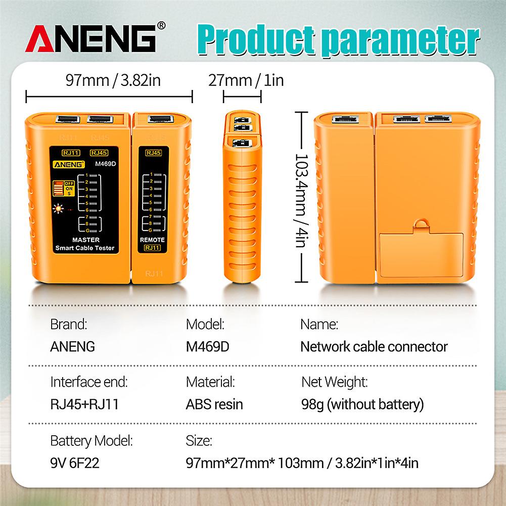 Digital Led Display Lan Network Cable Tester Networking Telephone Line Tracker Electrical Instruments Supplies