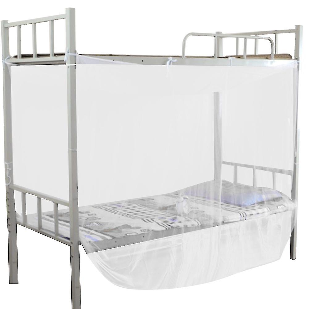 4 Corner Post Bed Canopy Mosquito Net Twin Full Queen Size Netting White(150x195x170cm)