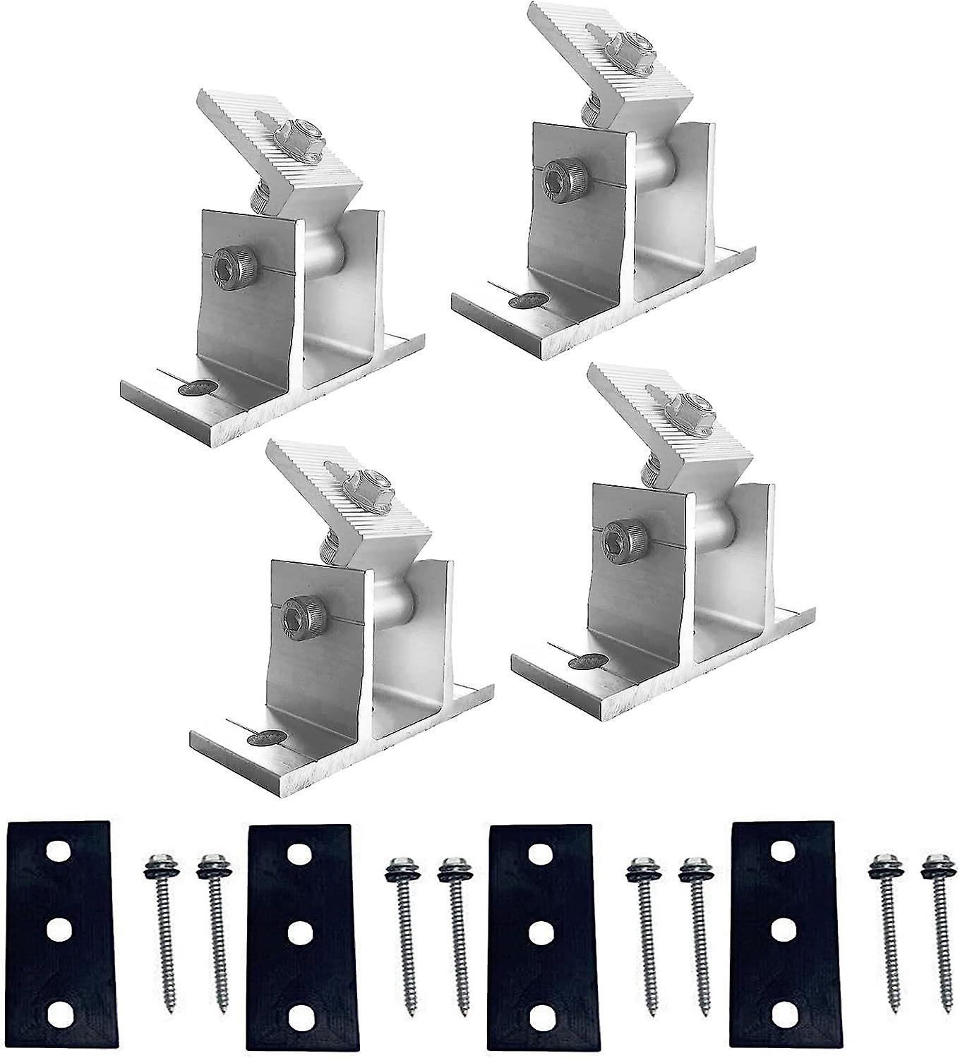 4pcs solar panel bracket clips, solar panel bracket, solar panel clips, aluminum alloy solar panel bracket for roof