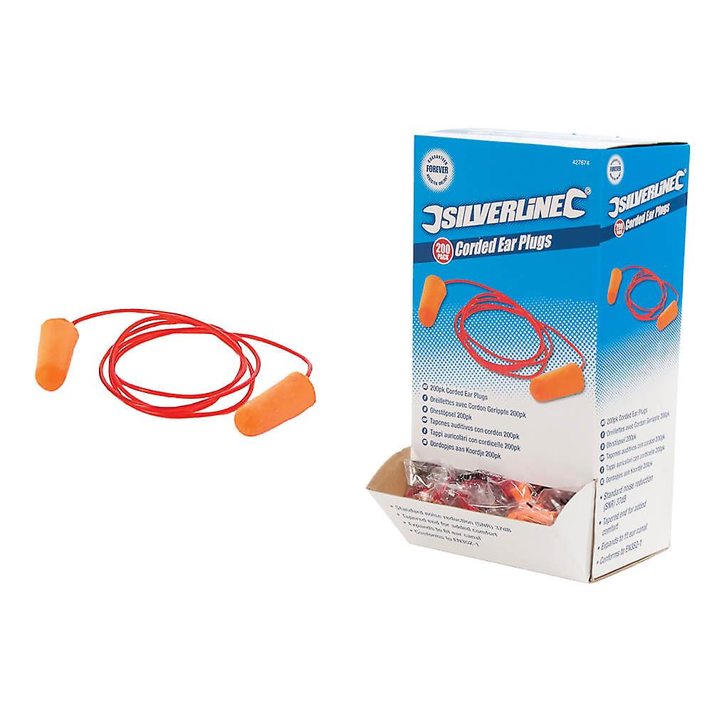 Silverline Corded Ear Plugs Snr 34db 200 Pairs