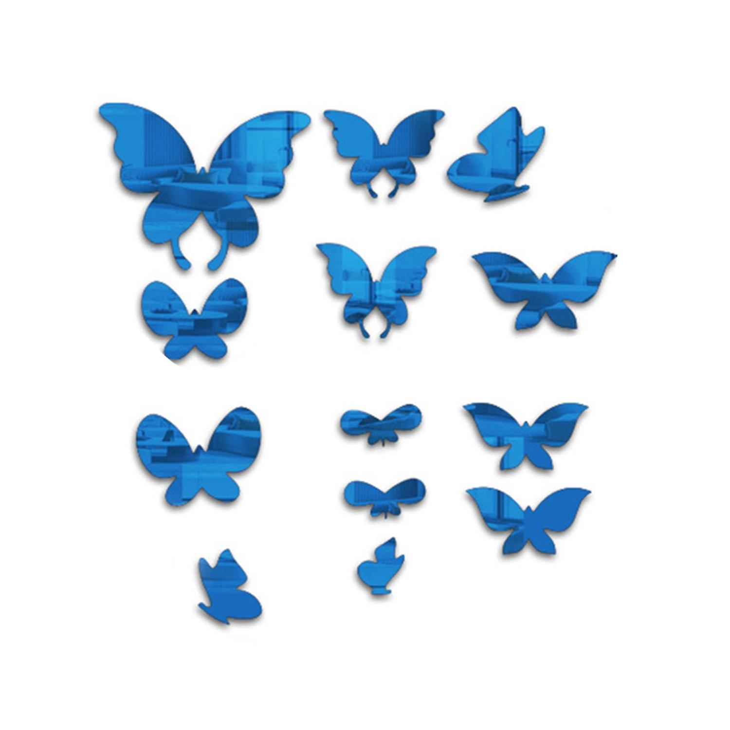 13Pcs Mirror Stickers Decorative Self-adhesive Lightweight High Temperature Resistant Wall Decals