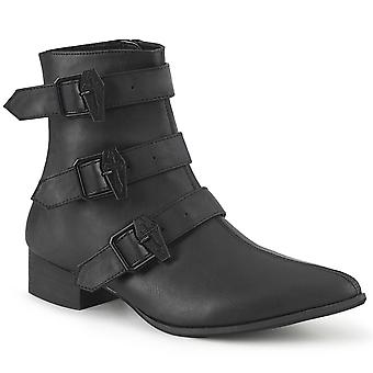 Demoniacult heren laarzen warlock-50-c blk veganistisch leer