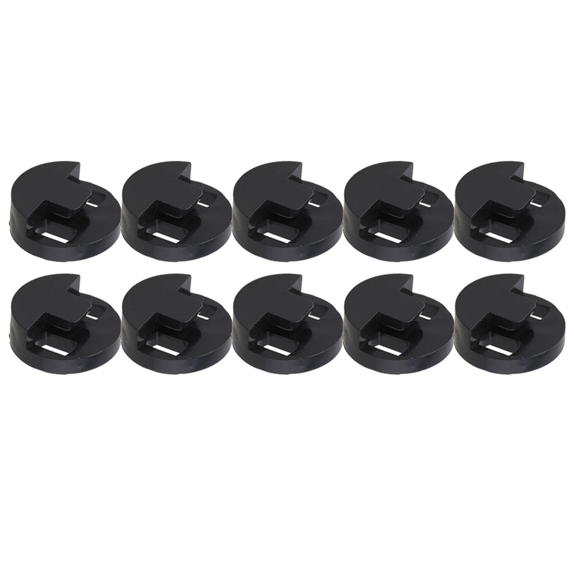 Black Lightweight Rubber Round Hole Bass Mute for Bass Instrument Set of 10
