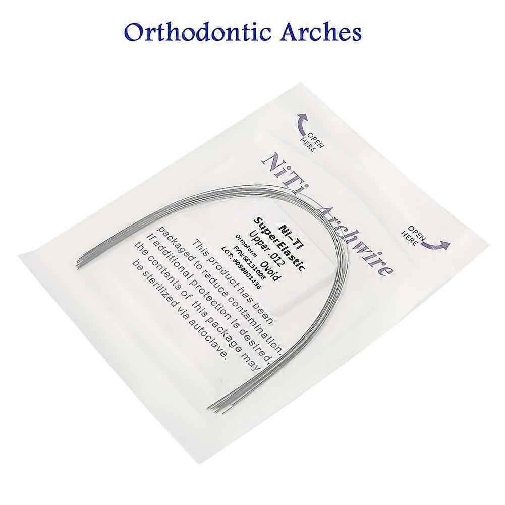 100 PCS dental orthodontic super elastic niti round arch wires Ovoid form 10Pack