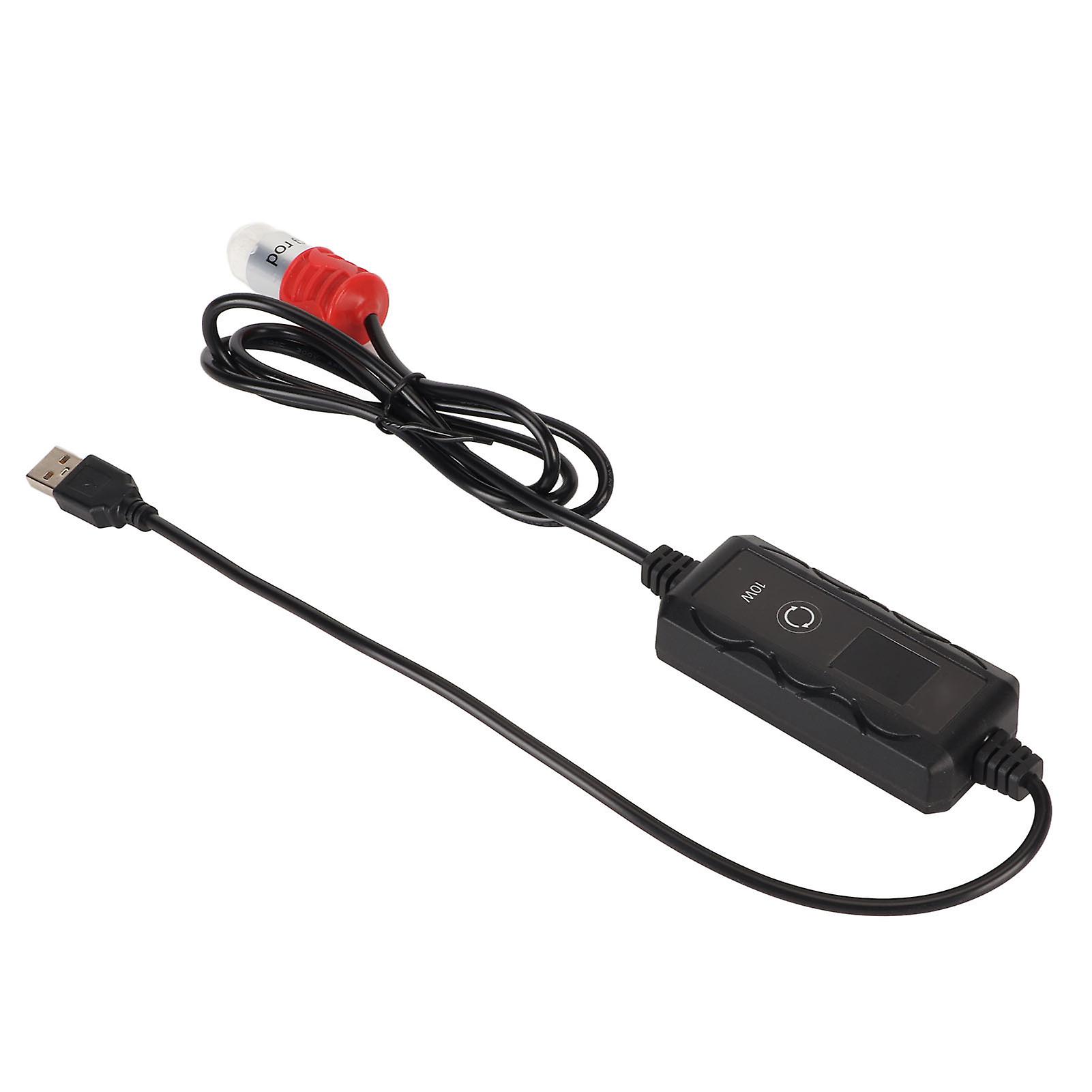 Super Mini Fish Tank Heater USB Powered 10W Adjustable Mini Submersible Aquarium Heating Rod with LED Display Thermostat EU Plug 100‑240V