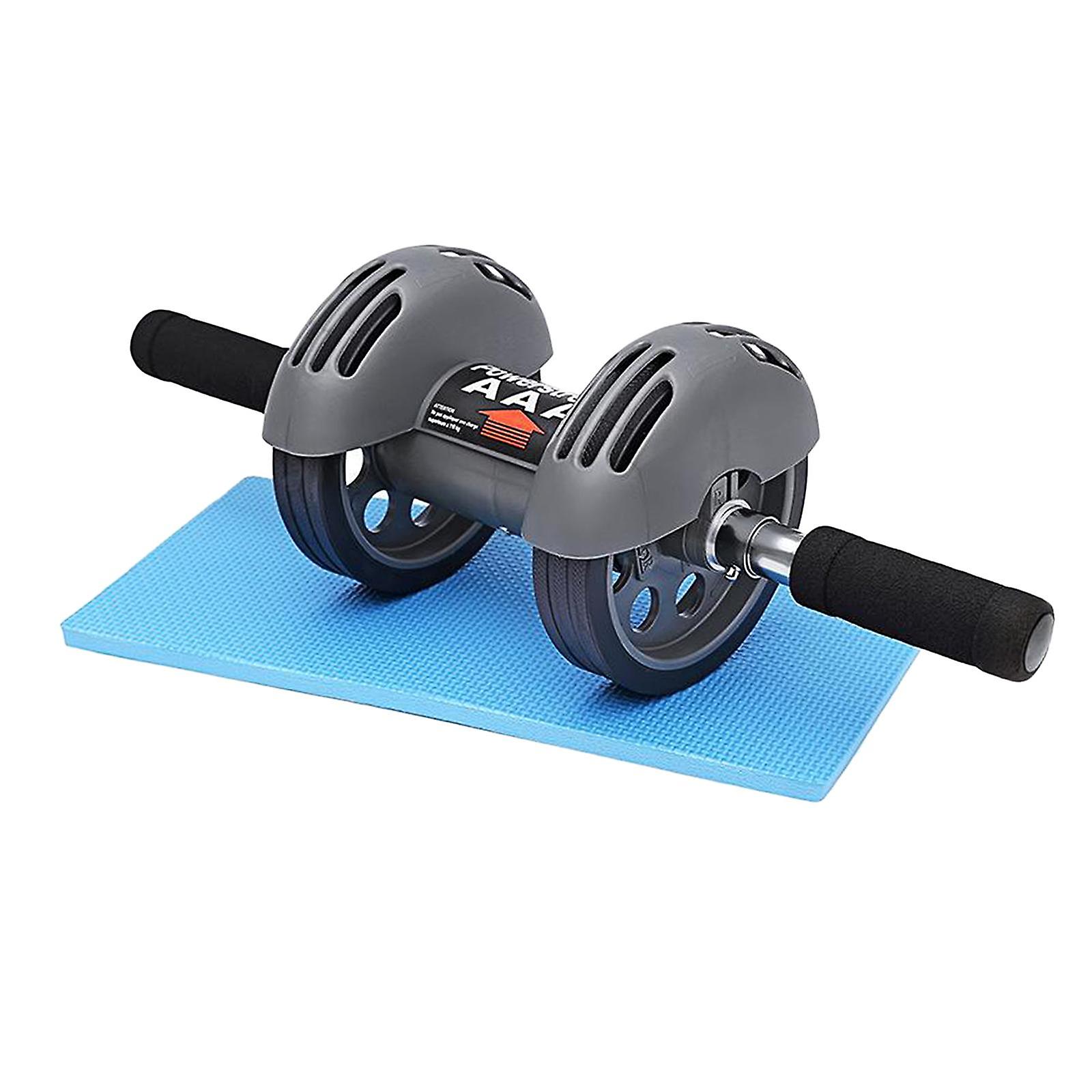 ABs Roller Double Four Wheels Home Core Workout Extra Knee Pad two wheels