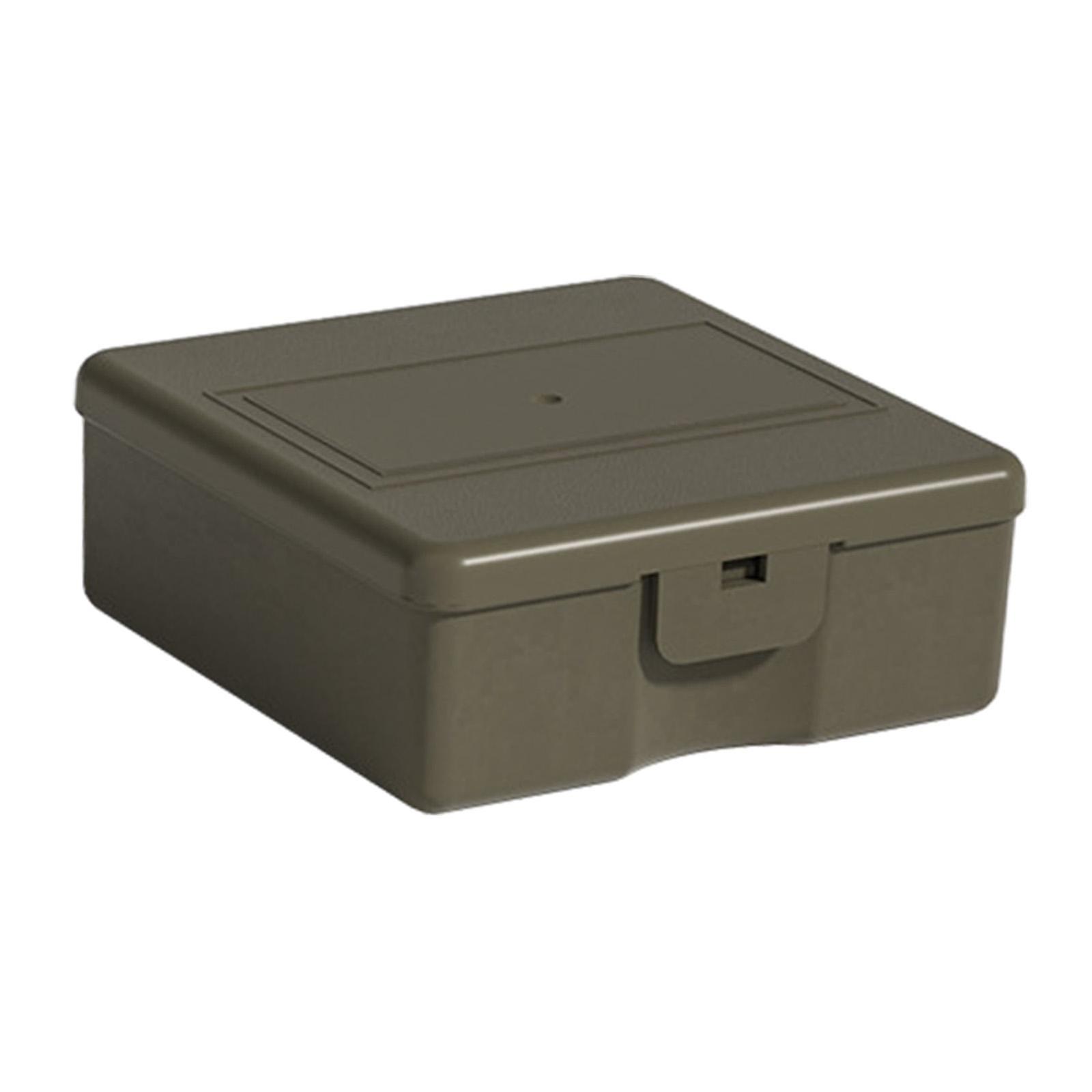 Desktop Storage Box with Lid Case Tool Storage Box for Camping Picnic Travel Beige Large