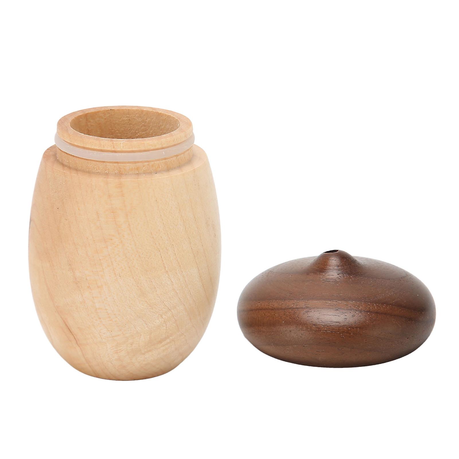 Acorn Shaped Toothpick Container 8cm Height Rounded Structure Eco Friendly Wood Toothpick Holder for Office Restaurant 
