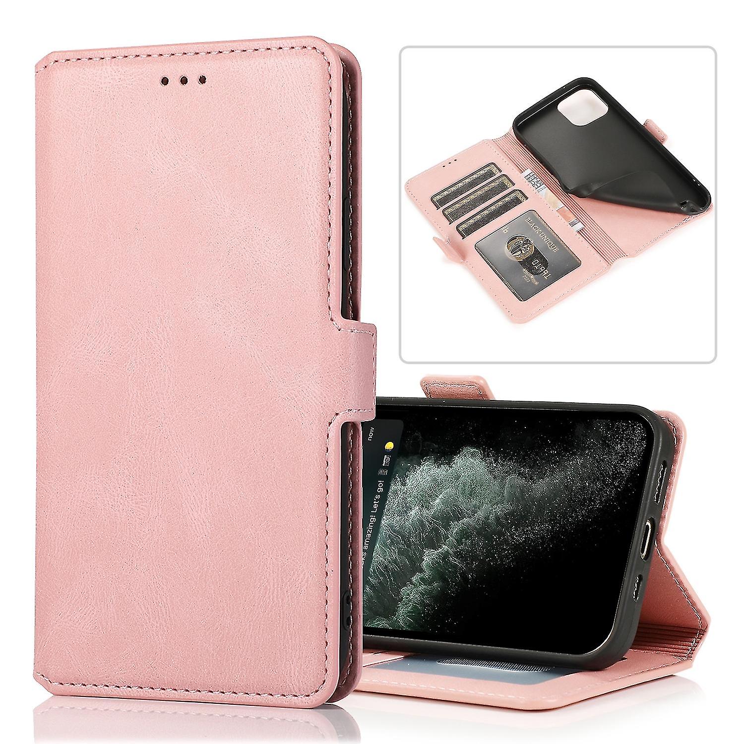 Magnetic Leather Case For Iphone 13 Pro Max Rose Gold