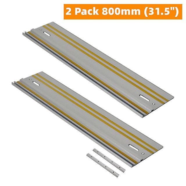 2 Pack Universal Guide Rail Joining Set And Parallel Rail Guide Right-angle Clamp For Track Saw Repeatable Straight/chamfer Cuts