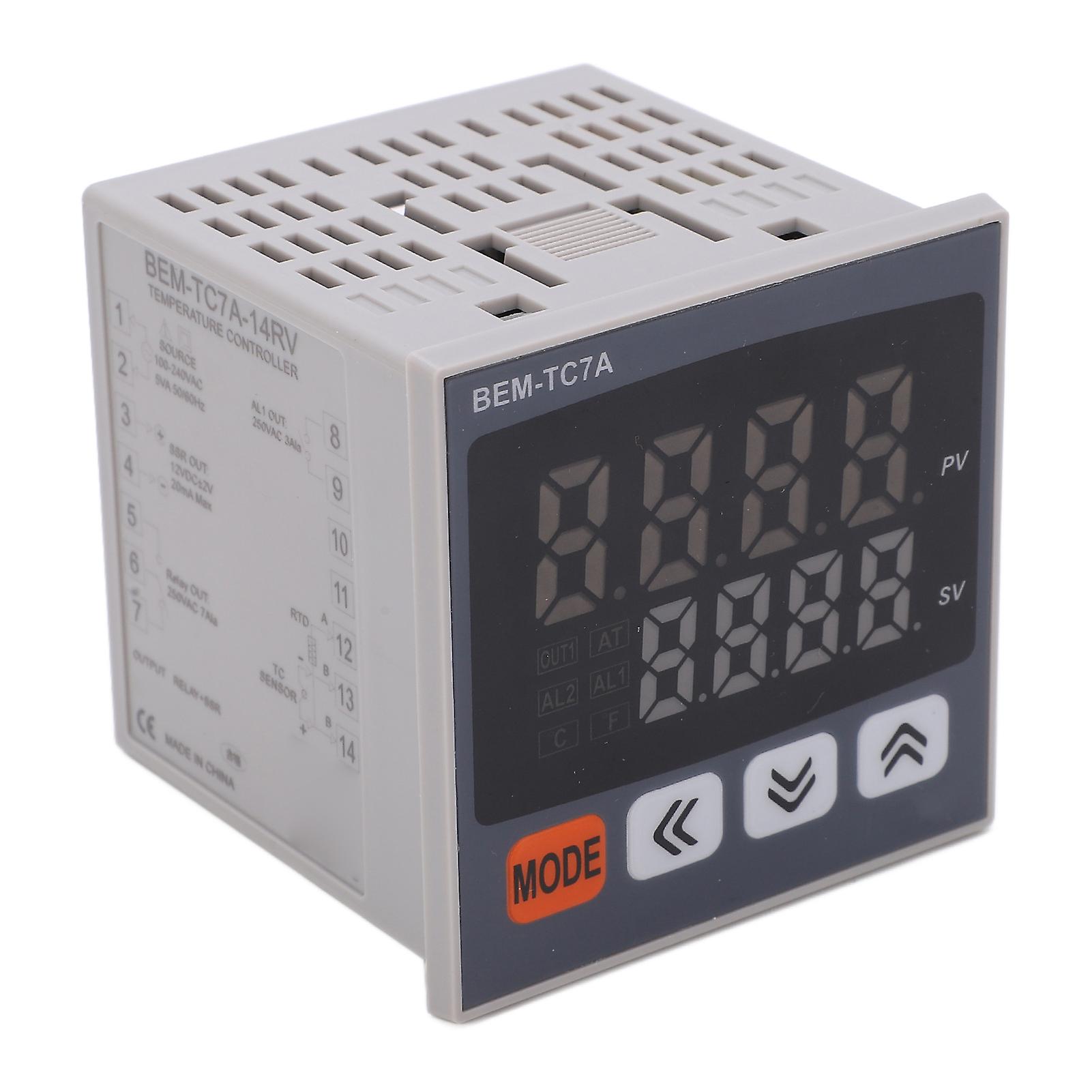Digital Thermostat PID Temperature Controller BEM-TC7A-14RV 100-240VAC