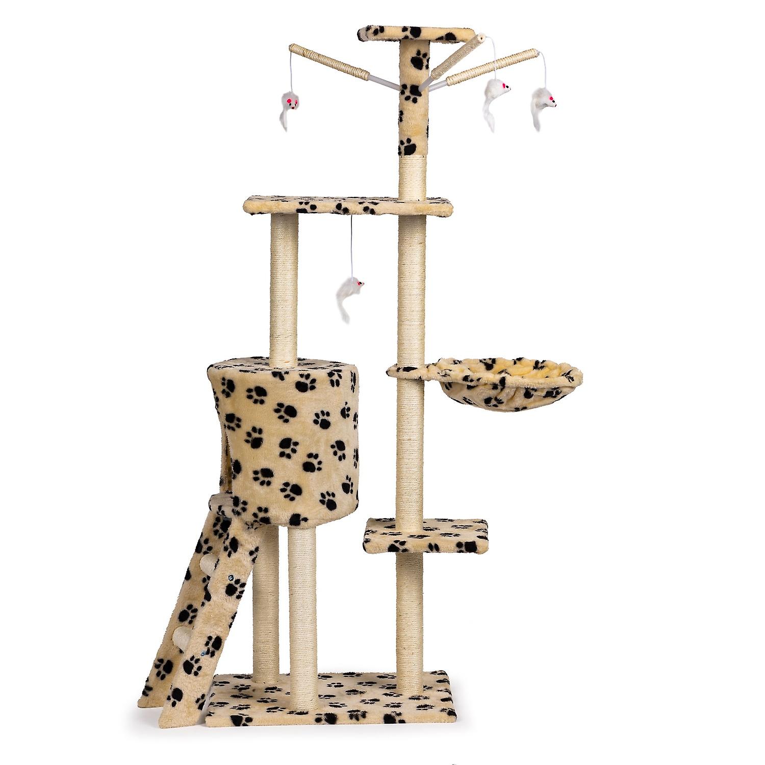 Cat Scratcher, House, Tree, Bed, 138cm xl, paw print