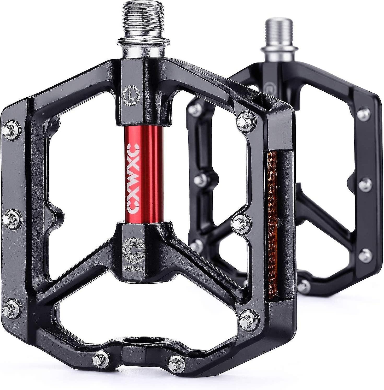 Aluminum alloy road/MTB bike pedals with removable anti-slip studs