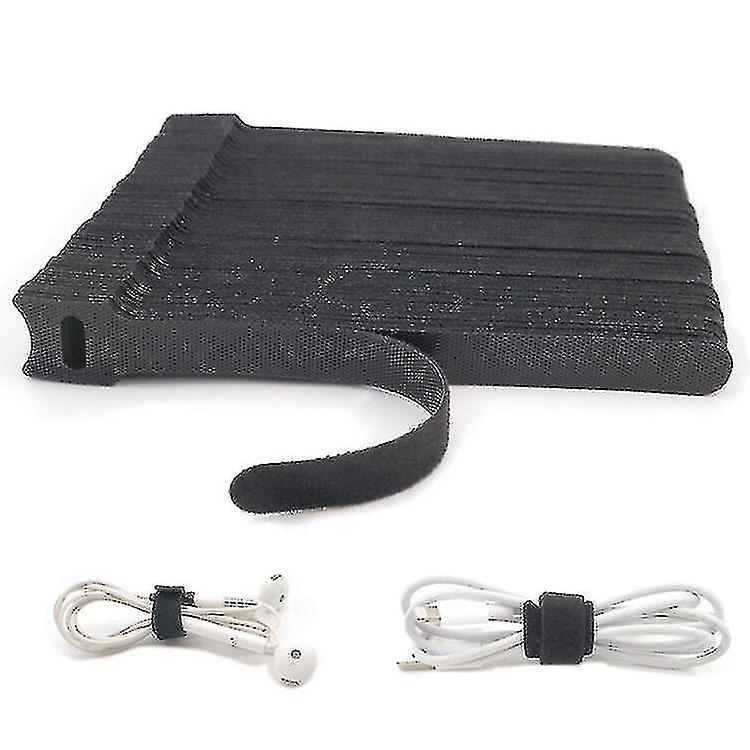 100pcs Cable Tape Cable Tie Black Fastener Self-adhesive Cable Tie