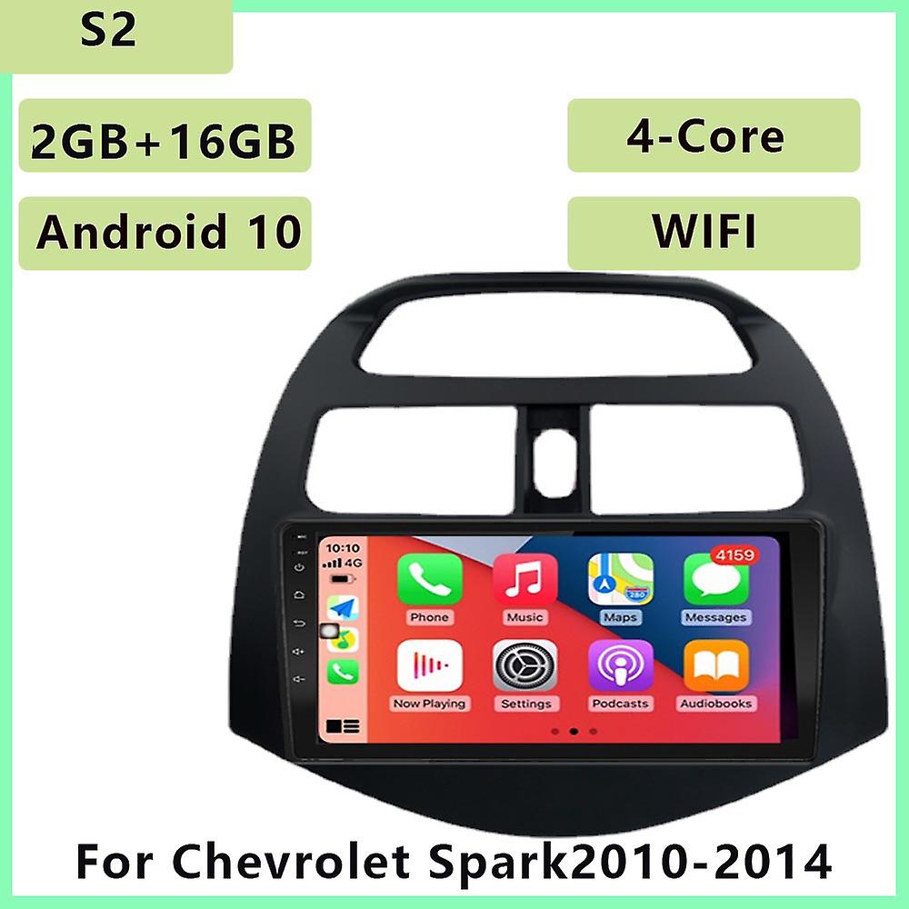 Car Multimedia Large Screen Comes With Carplay, Gps Navigation For Chevrolet Spark Beat Matiz Creative 2010-2014